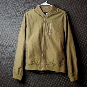 Mens H&M olive green zip up jacket